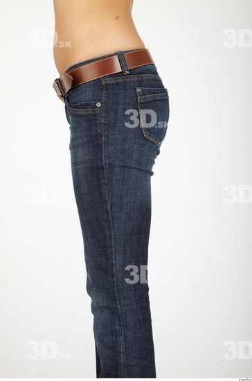 Thigh Whole Body Woman Casual Jeans Slim Studio photo references