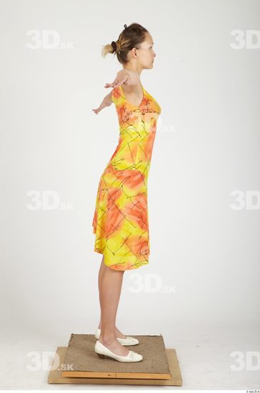 Whole Body Woman Animation references T poses Casual Dress Slim Studio photo references