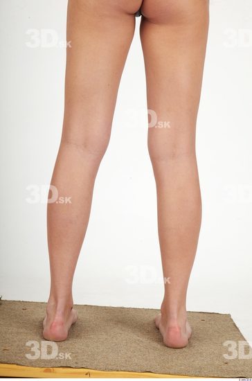 Calf Whole Body Woman Nude Casual Slim Studio photo references