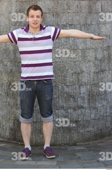 Whole Body Man T poses White Casual Chubby