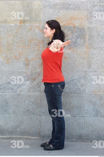 Whole Body Woman T poses White Casual Average