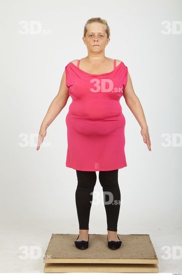 Whole Body Woman Casual Overweight Studio photo references