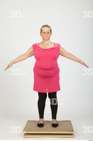 Whole Body Woman Casual Overweight Studio photo references