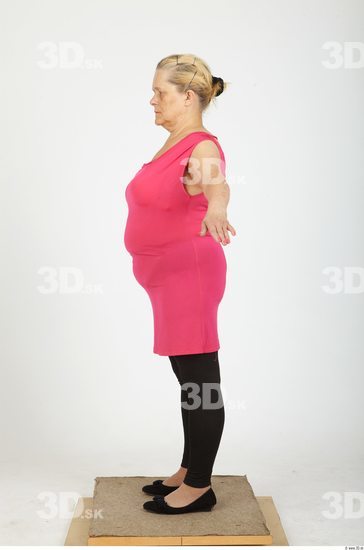 Whole Body Woman Casual Overweight Studio photo references