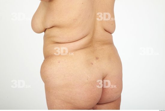 Whole Body Back Woman Nude Casual Overweight Studio photo references