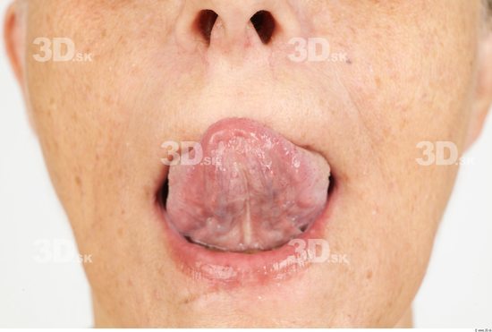 Whole Body Tongue Woman Casual Overweight Studio photo references