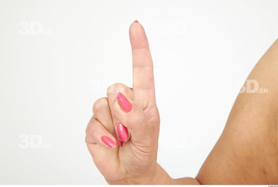 Fingers Whole Body Woman Casual Overweight Studio photo references