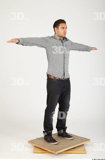 Whole Body Man Animation references T poses Casual Athletic Studio photo references