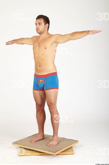 Whole Body Man Animation references T poses Casual Underwear Pants Athletic Studio photo references