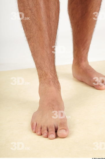 Foot Whole Body Man Animation references Nude Casual Athletic Studio photo references