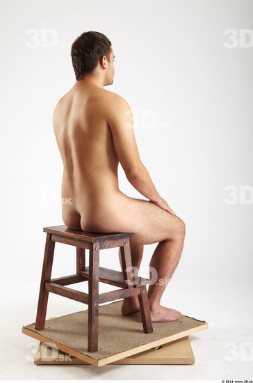 Whole Body Man Artistic poses White Nude Athletic