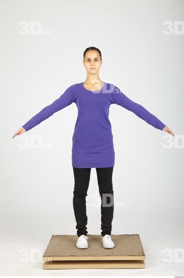 Whole Body Woman Animation references Casual Slim Studio photo references