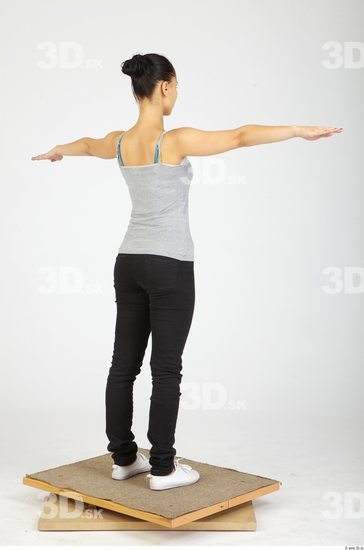 Whole Body Woman Animation references T poses Sports Slim Studio photo references