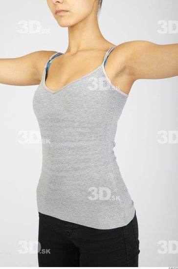 Upper Body Whole Body Woman Animation references Sports Singlet Slim Studio photo references