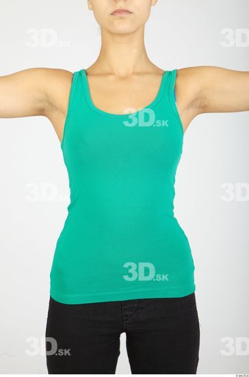 Upper Body Whole Body Woman Animation references Sports Singlet Slim Studio photo references