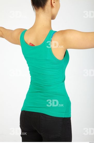 Upper Body Whole Body Woman Animation references Sports Singlet Slim Studio photo references