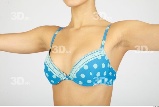 Chest Whole Body Woman Animation references Underwear Bra Slim Studio photo references