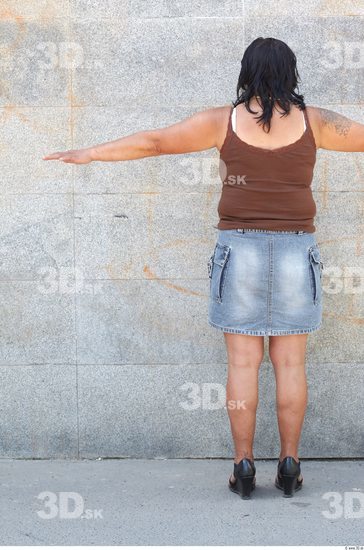 Whole Body Woman T poses White Casual Chubby