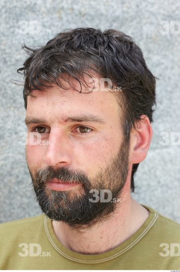 Head Man Athletic Bearded Street photo references