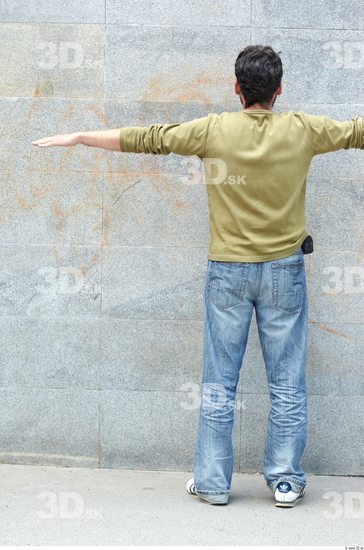 Whole Body Head Man T poses Casual Athletic Street photo references