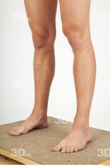 Calf Whole Body Man Nude Casual Athletic Studio photo references