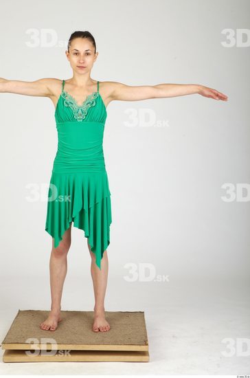 Whole Body Woman Animation references T poses Casual Formal Dress Underweight Studio photo references