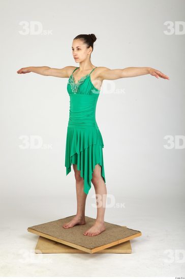 Whole Body Woman Animation references T poses Casual Formal Dress Underweight Studio photo references