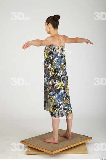 Whole Body Woman Animation references T poses Casual Dress Underweight Studio photo references