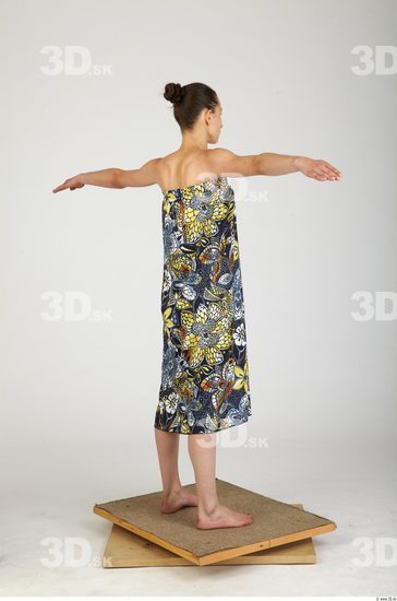 Whole Body Woman Animation references T poses Casual Dress Underweight Studio photo references