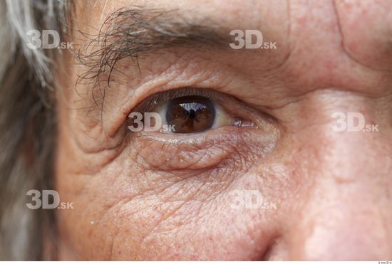 Eye Man White Average Wrinkles