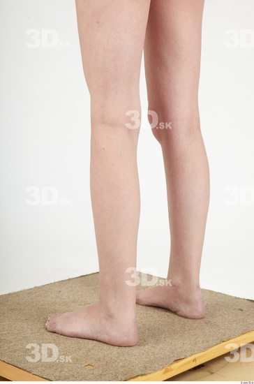 Calf Whole Body Woman Animation references Nude Slim Studio photo references