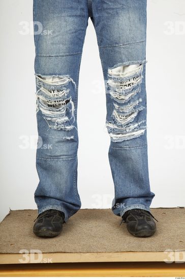 Calf Whole Body Man Casual Jeans Average Studio photo references