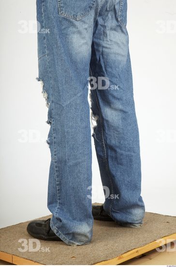 Calf Whole Body Man Casual Jeans Average Studio photo references