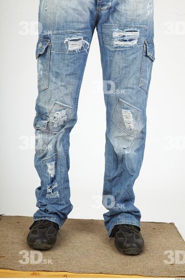 Calf Whole Body Man Casual Jeans Average Studio photo references