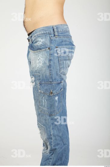 Thigh Whole Body Man Casual Jeans Average Studio photo references