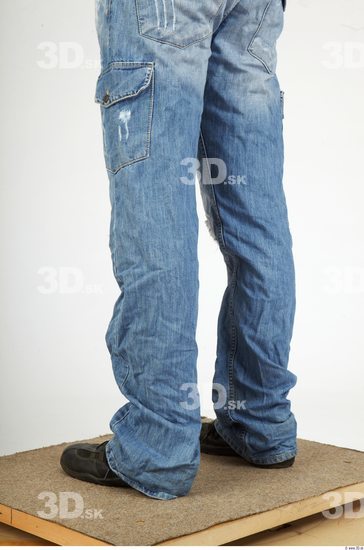 Calf Whole Body Man Casual Jeans Average Studio photo references