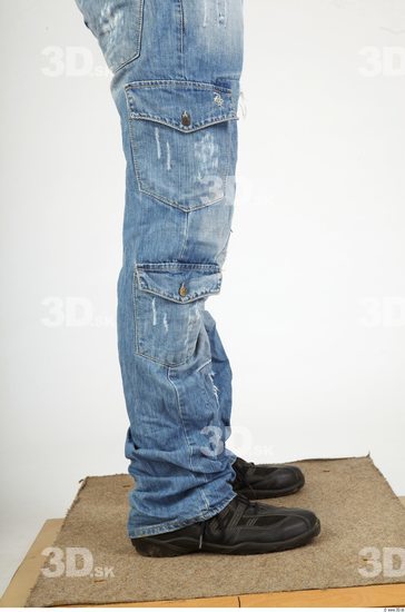 Calf Whole Body Man Casual Jeans Average Studio photo references