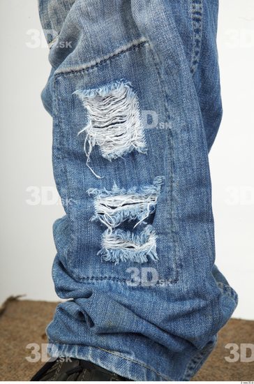 Calf Whole Body Man Casual Jeans Average Studio photo references