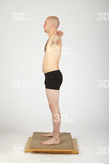 Whole Body Man T poses Hairy Casual Underwear Pants Average Studio photo references