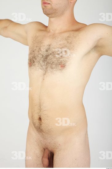 Upper Body Whole Body Man Hairy Nude Casual Average Studio photo references