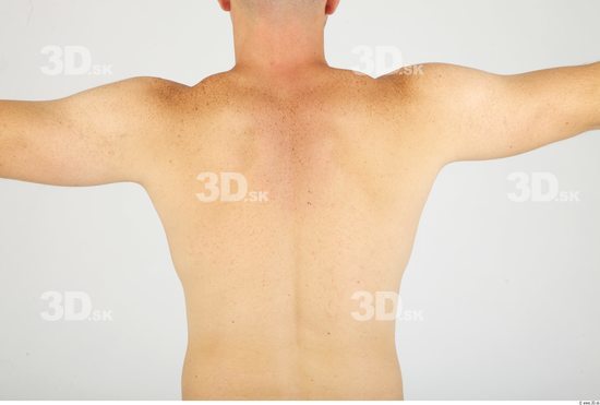 Whole Body Back Man Nude Casual Average Studio photo references