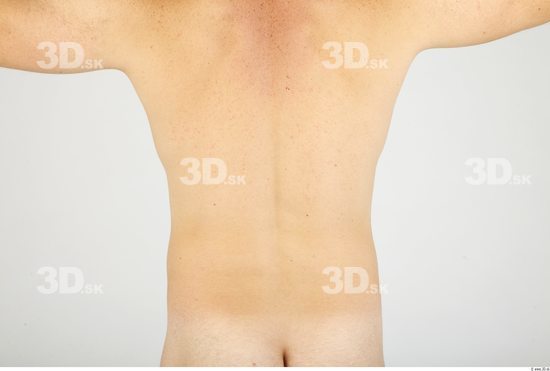 Whole Body Back Man Nude Casual Average Studio photo references