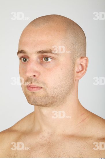 Whole Body Head Man Animation references Casual Average Bald Studio photo references