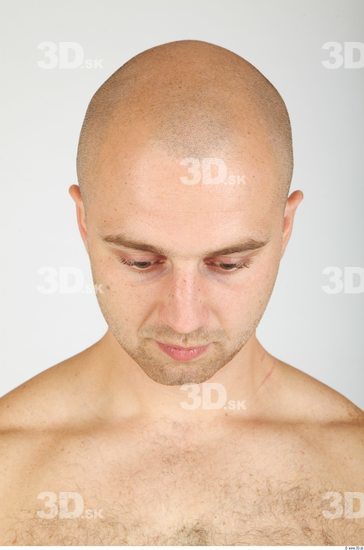 Whole Body Head Man Animation references Casual Average Bald Studio photo references