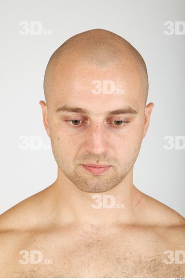 Whole Body Head Man Animation references Casual Average Bald Studio photo references