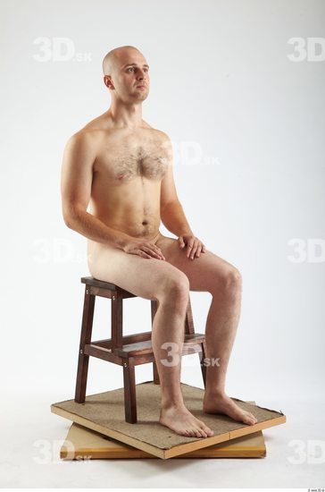 Whole Body Man Artistic poses White Hairy Nude Average