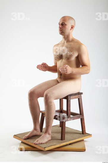 Whole Body Man Artistic poses White Hairy Nude Average