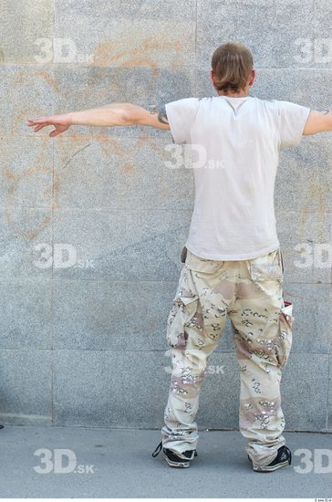 Whole Body Man T poses White Casual Slim