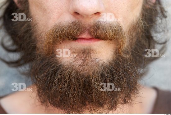 Mouth Man White Slim Bearded