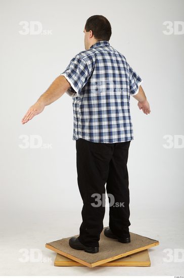 Whole Body Man Casual Overweight Studio photo references